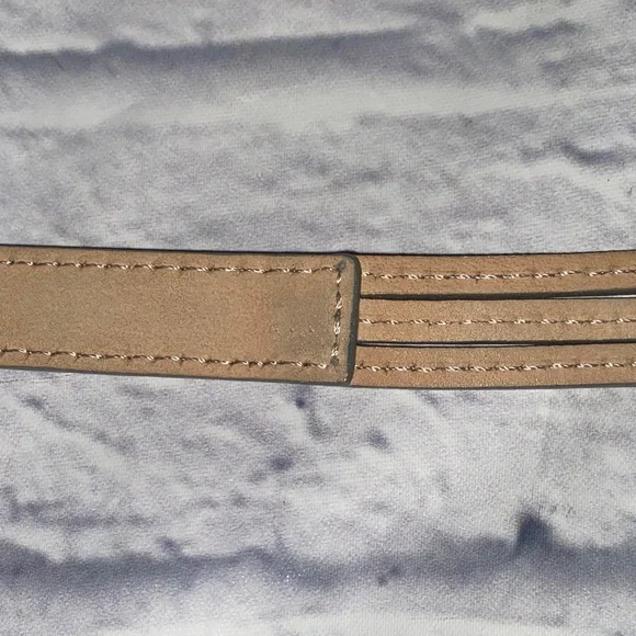 J. Crew Multi-Strand Skinny Leather Belt Size M Silver - Picture 8 of 9